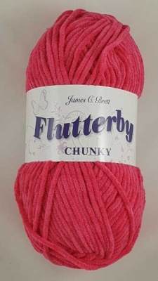 James C Brett - Flutterby Chunky - B67 Shocking Pink